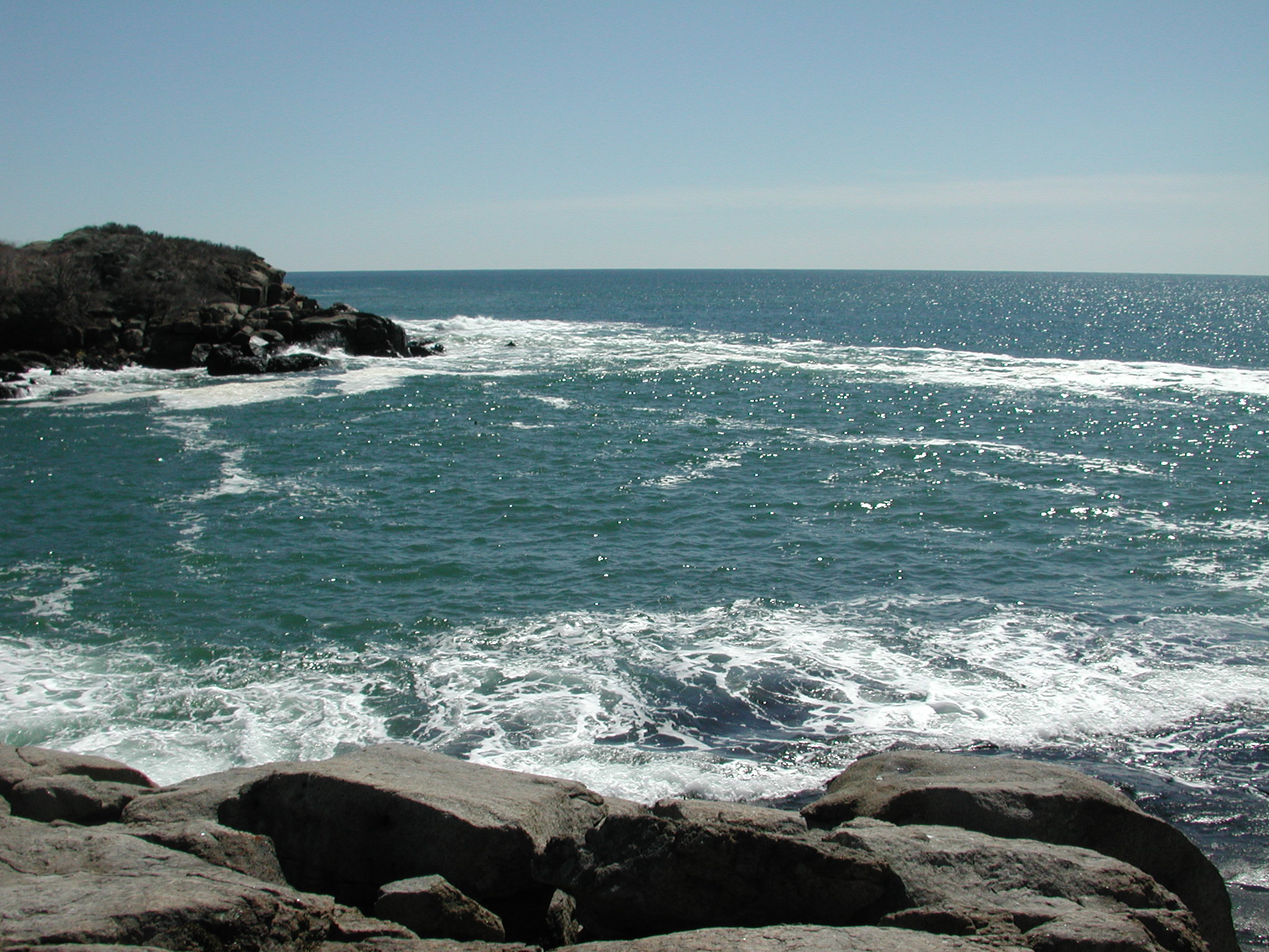 rocky atlantic ocean shoreline